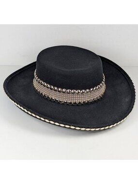 Accessories | Hello Leopard Flat Brim Felt Hat | Poshmark